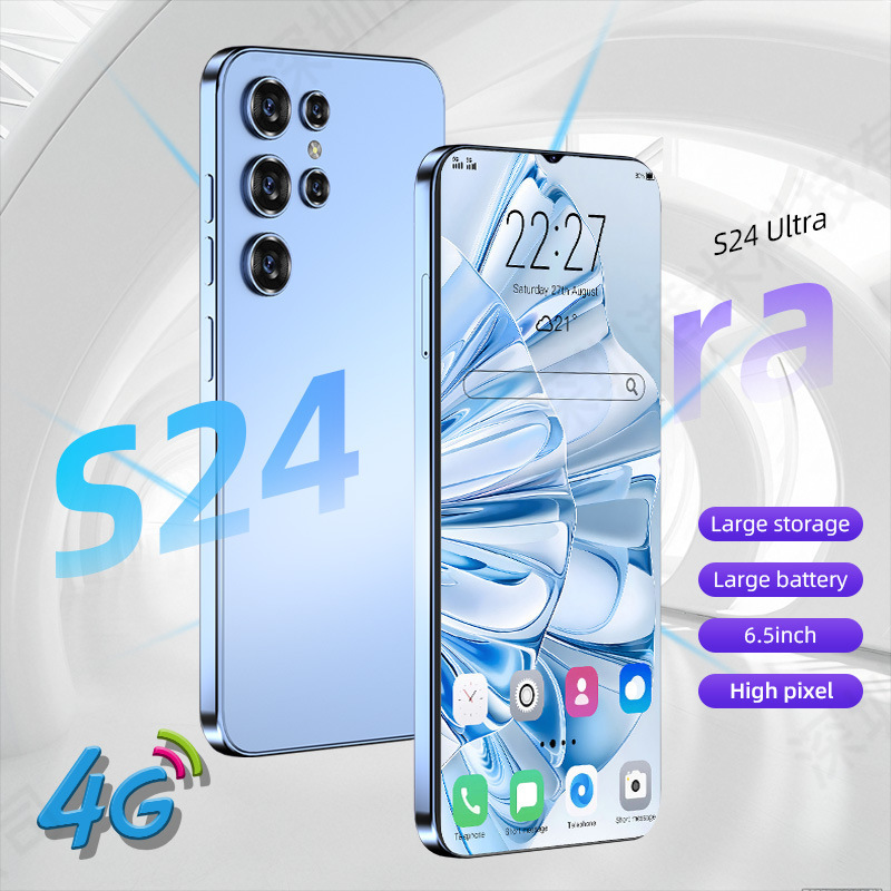 Cross-Border 2025 Smartphone S24 Android Phone 16+1t Aliexpress Hot Brand New Unopened Factory Wholesale Price