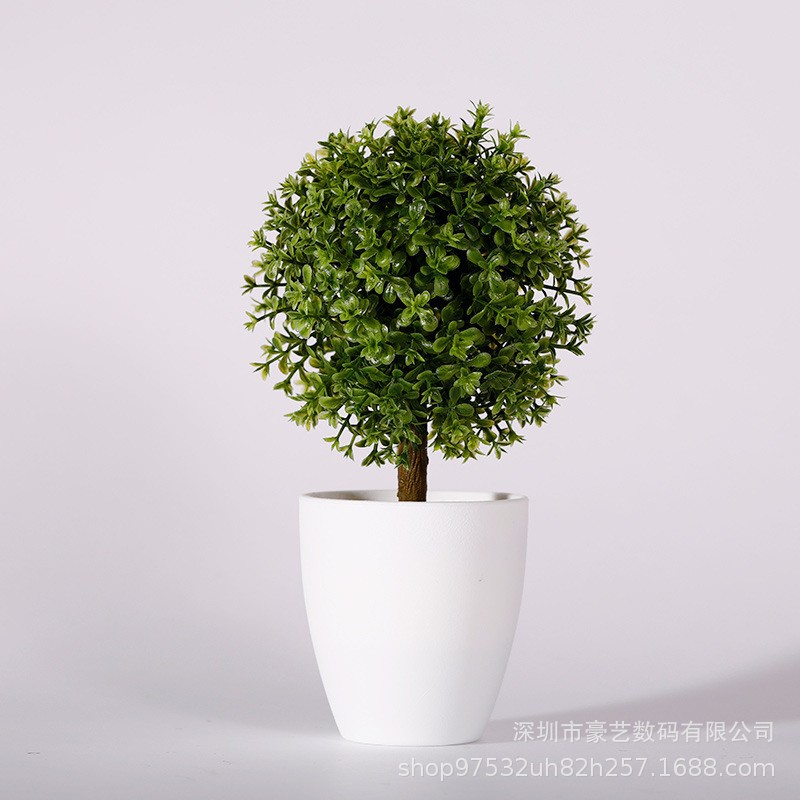 Simulación de plantas verdes, plantas en macetas, comercio electrónico, venta al por mayor, venta directa de fábrica, bola de hierba artificial de plástico, decoración del hogar, decoración del hogar image 7