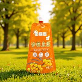 沙棘原浆吸嘴袋饮料耐高温食品级液体包装袋铝塑复合站立式吸嘴袋