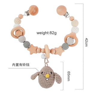 Baby carriage crochet bird pendant crochet rabbit crib music turn music baby room decoration fitness