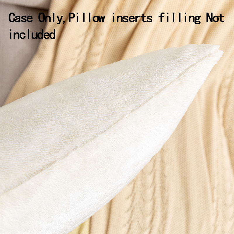 Cross-border Nordic High-density Thickened Solid Color Plush Pillowcase Living Room Bedroom Sofa Decorative Pillowcase_voghion.com