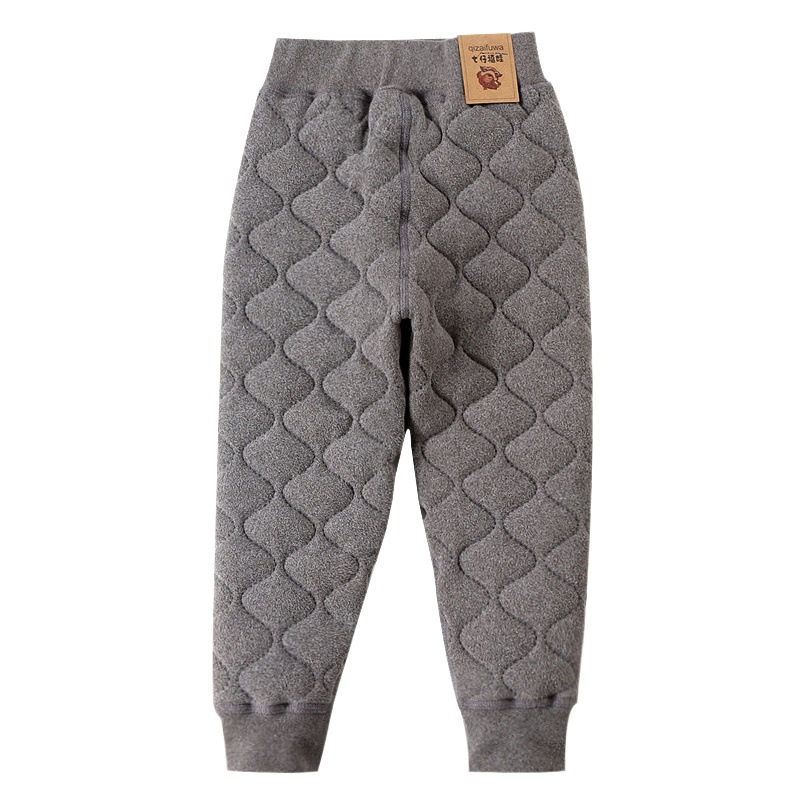 Pantalones cálidos para niños Otoño e invierno Los estudiantes de invierno forrados de lana usan uniforme escolar artefacto de invierno Polainas de tres capas para niñas de terciopelo