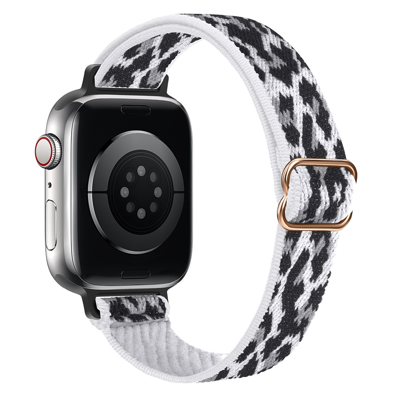 Aplicable para AppleWatch correa iWatch7 Apple cintura elástica nylon correa de pulsera ajustable ligera