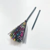 Colorful Pumpkin Black Broom-Flat Head