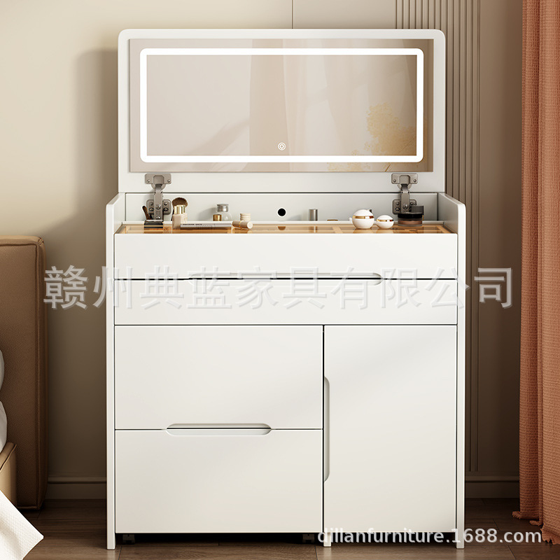 B 흰색 + LED 조명 + 스툴