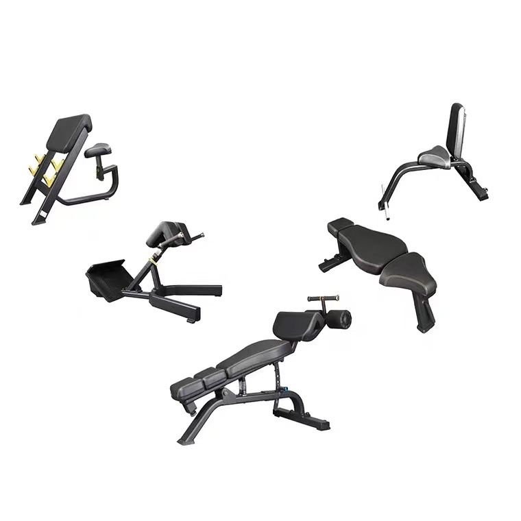 Silla de ejercicios comercial ajustable, taburete horizontal, empuje reclinado, levantamiento de pesas, taburete romano, taburete multifuncional, taburete abdominal