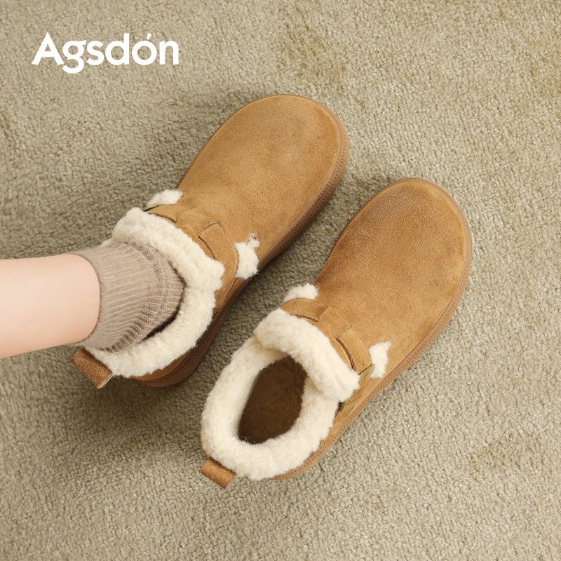 Botas de nieve de fondo grueso para mujeres 2025 nuevos zapatos de algodón de invierno con un pedazo de botas cortas de Burken incluidas