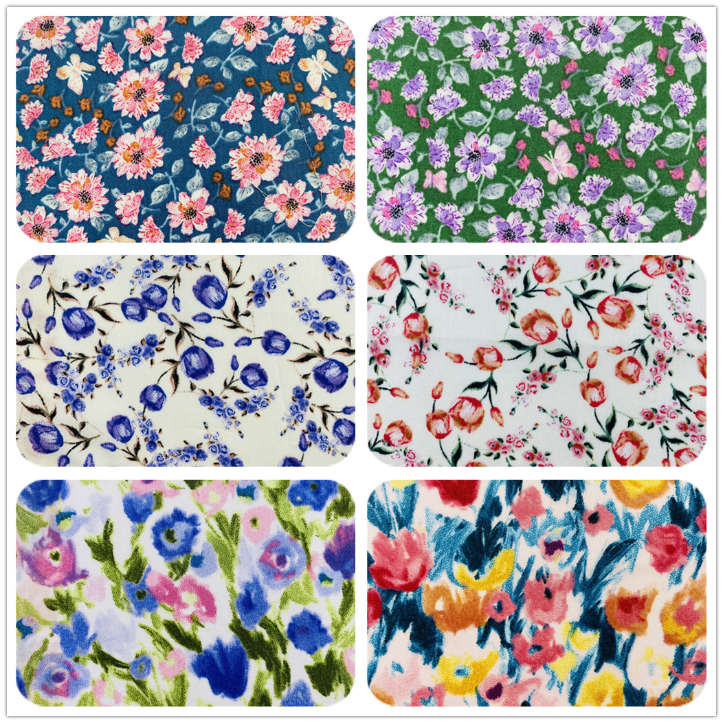 田园小花印花布 纯棉80支精梳棉印花 夏季薄款童装女装服装面料