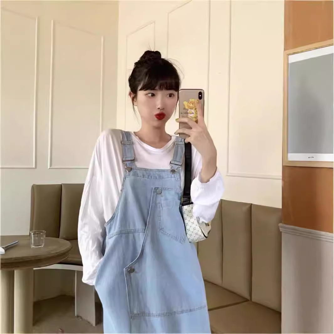 Autumn denim summer dress