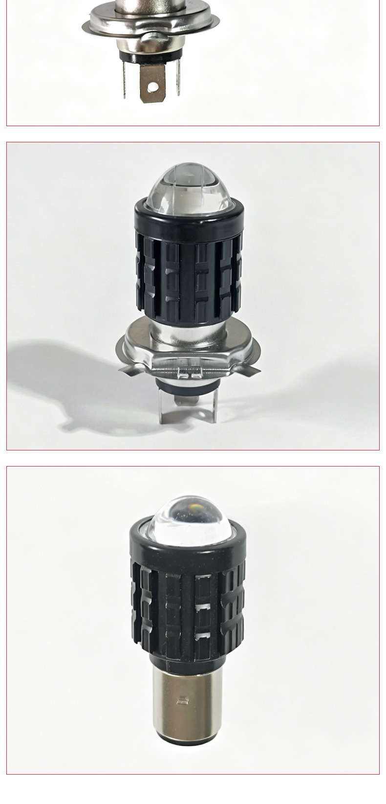 Motorcycle Lens Headlight with Strong Bright Light, Motorcycle Led Headlight, Electric Vehicle Light with Built-In Front Headlight Bulb for Both High and Low Beams