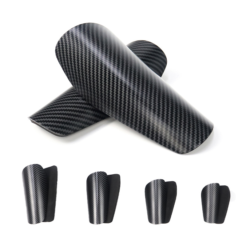 Cross-border football carbon-pattern shin guards for professional competition and training, sports protective gear, calf guards, shin plates, insert plates, customizable