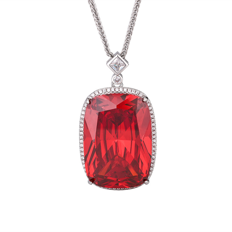 2024 nueva joyería Zhuang Shengsheng fondo de cobre chapado en oro simulación europea y americana rosa seca collar colgante cuadrado 20*28