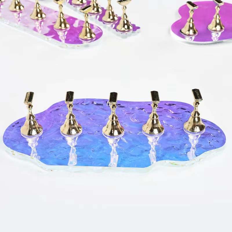Usar herramientas de uñas, práctica de uñas, soporte para uñas, hada, fantasía, base acrílica Aurora, soporte para uñas, soporte para piezas de ajedrez, soporte para exhibición