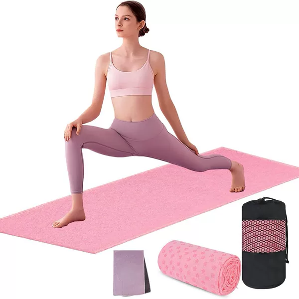 Yoga Towel Yoga Mat Towel Blanket with Quick-Drying Towel and Mesh Bag Hj