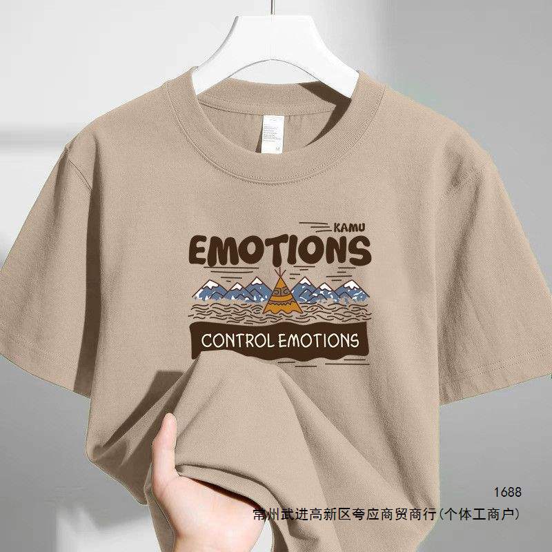 Overseas order overstock withdrawal ~ Hong Kong style trendy niche loose casual pure cotton men's and women's short-sleeved T-shirts