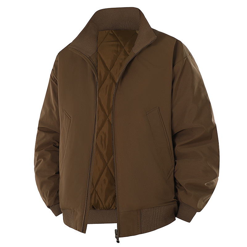 Chaqueta de Aviador Acolchada para Hombre de Poliéster Térmico para Uso Diario e Invierno