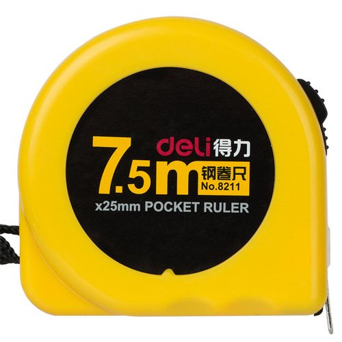 Deli high carbon steel tape measure 2 meters 3 meters 5 meters 7.5 meters 10 meters steel ruler drawing steel tape measure engineering measuring ruler