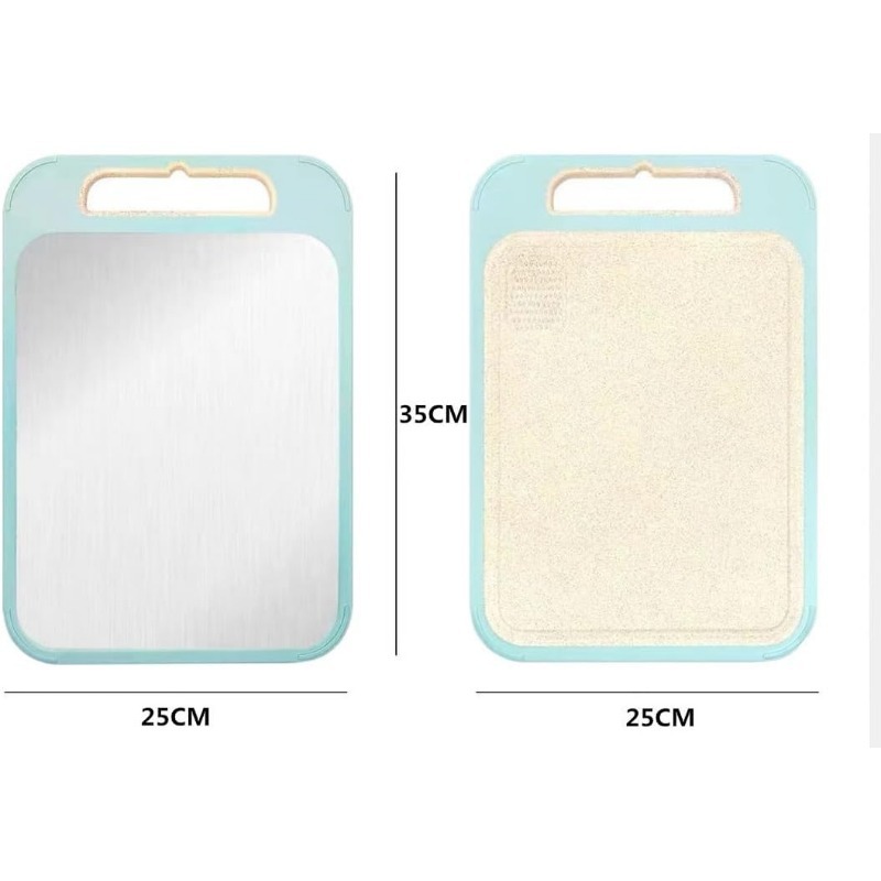 Fabricantes al por mayor de nuevo acero inoxidable tablero de recetas de doble cara tablero de recetas de frutas caseras tablero de recetas de cocina de recetas de carne de trigo tablero de recetas de paja