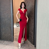 Dingzhu Diagonal Collar Celebrity Nightclub Dress Evening Dress