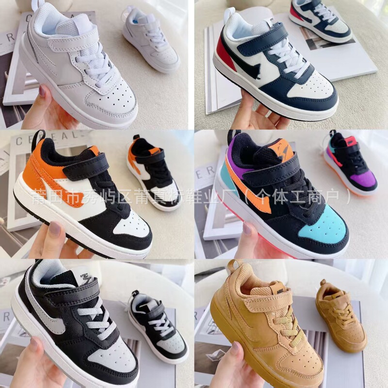 Pu Zhenbiao Air Force One Kidsren's Shoes Velcro Kidsren's Sneakers Boys and Girls White Shoes Aj Low-Top Casual Sports Shoes Pu Zhenbiao Air Force One Kidsren's Shoes Velcro Kidsren's Sneakers Boys and Girls White Shoes Aj Low-Top Casual Sports Shoes