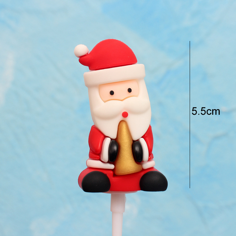 Christmas Santa Claus Snowman Elk Soft Glue Party Cake Decorating Supplies 1 Piece display picture 3