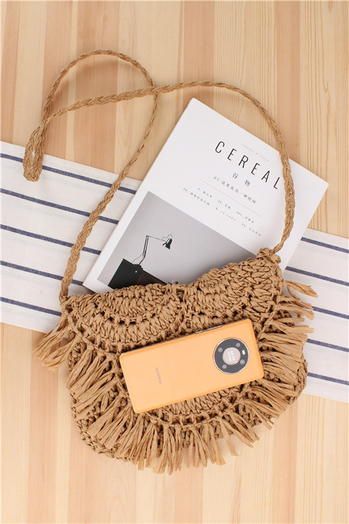 Square Shape Small Size Women's Small Spring&summer Straw Vacation Straw Bag