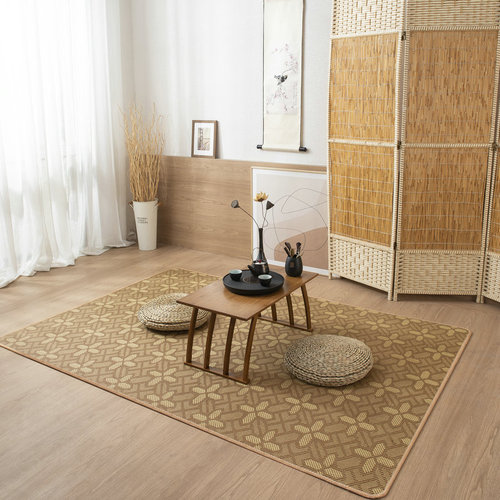 Summer home living room floor bedroom bed bed washable printed mats student dormitory floor bed rattan mats