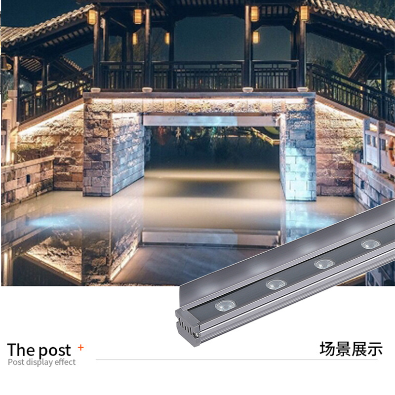 LED outdoor wall washing light, exterior profile light, 18W waterproof building entrance sign outline light, indoor spotlight, 24V