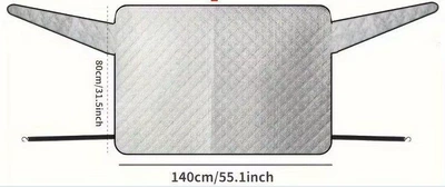 Thickened aluminum foil car windshield Car snow shield - 14080-rear