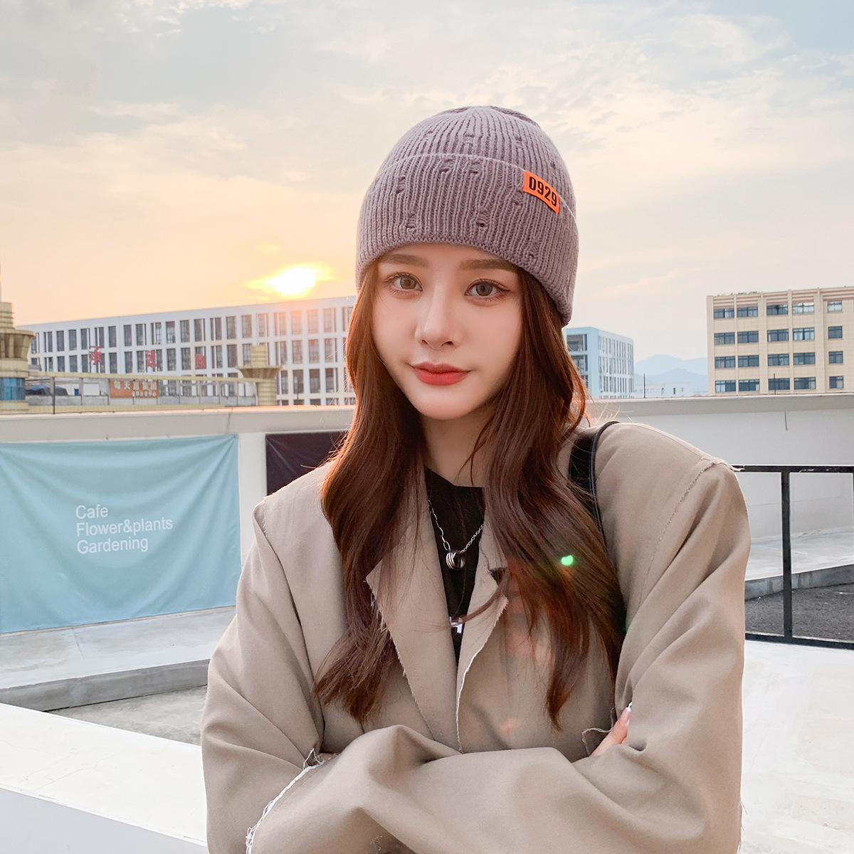 Korean Style Fashionable Warm Woolen Cap Female All-match Fashion Personality Knitted Earflaps Cap Male Japanese Leisure Autumn And Winter New display picture 3