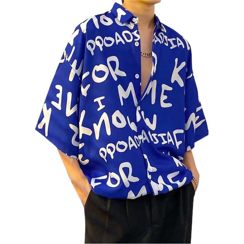 Hong Kong estilo Retro Vintage floral camisa manga corta Estilo Hawaiano tailandés diseño Ruan guapo camisa suelta para hombres y mujeres