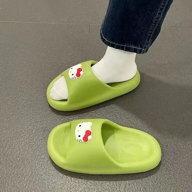 EVA slide slippers, chubby platform, non‑slip indoor/outdoor, sizes 36–41