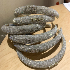 超閃亮水鑽C家海綿發箍BB夾百搭氣質發卡滿鑽奢華時尚髮飾顯臉瘦