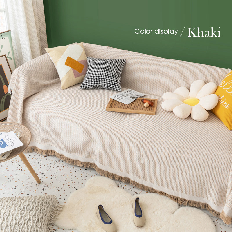 lvsh-woven waffle milk coffee (high quality cotton yarn)