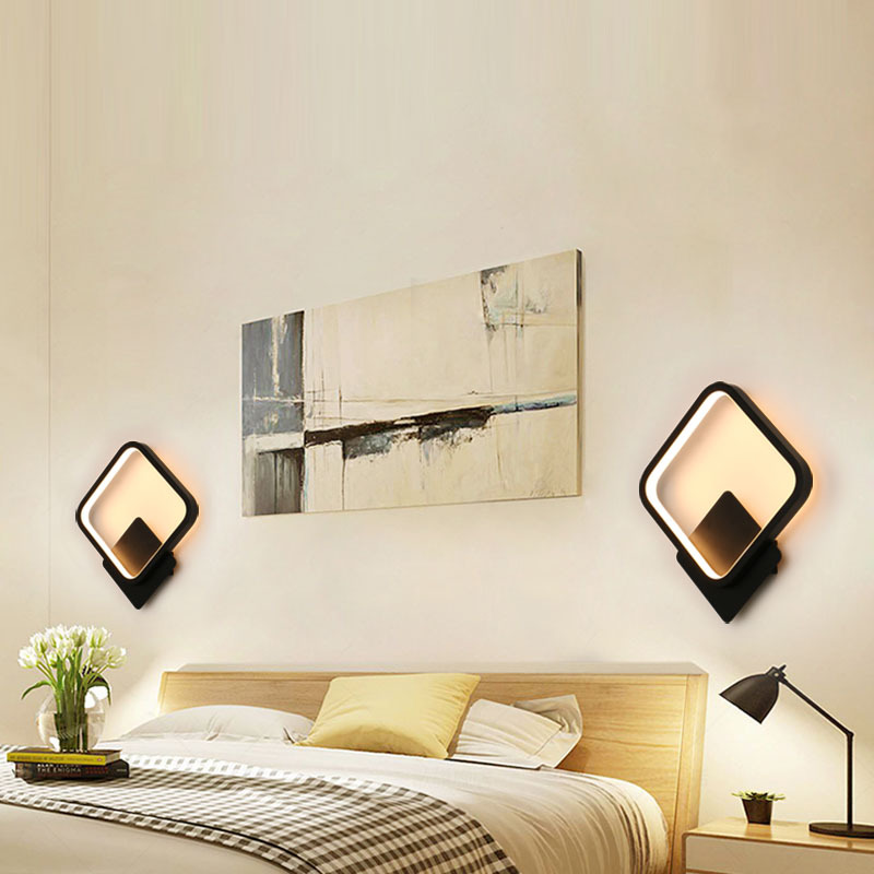 Luz de cabeza nórdica creativa en la pared de la cabecera sala de estar simple lámpara de pared pasillo escalera dormitorio moderna lámpara de cabecera lámpara de pared LE