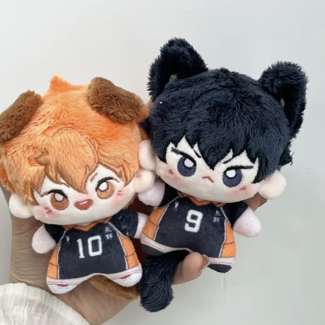 Volleyball Boy Peripherals Tsukishima Yuki Hinata Shoyo Kageyama Tobio Yamaguchi Tatsuya 10cm Printed Cotton Doll Doll