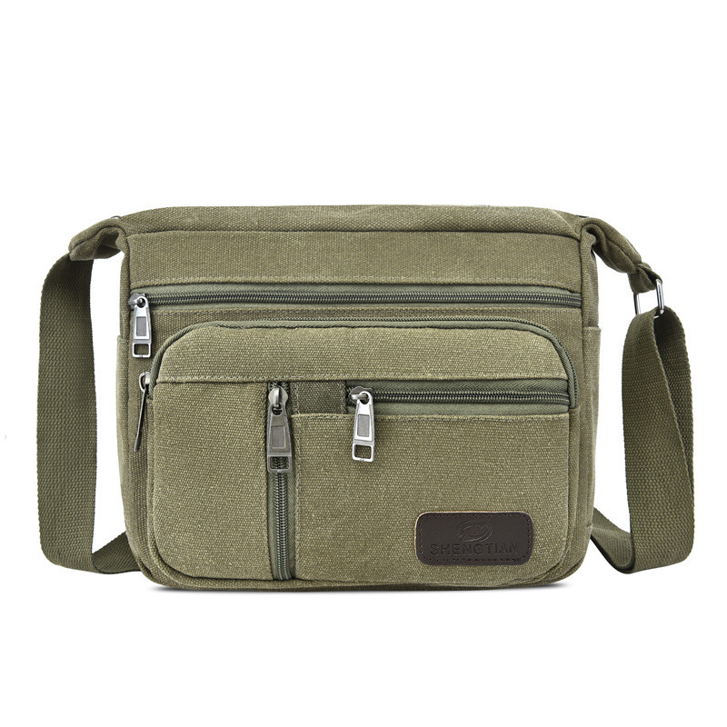 Moda de moda de los hombres de lona bolsa de hombro multi-compartimiento casual bolso de los hombres de gran capacidad bolsa de mensajero de los hombres