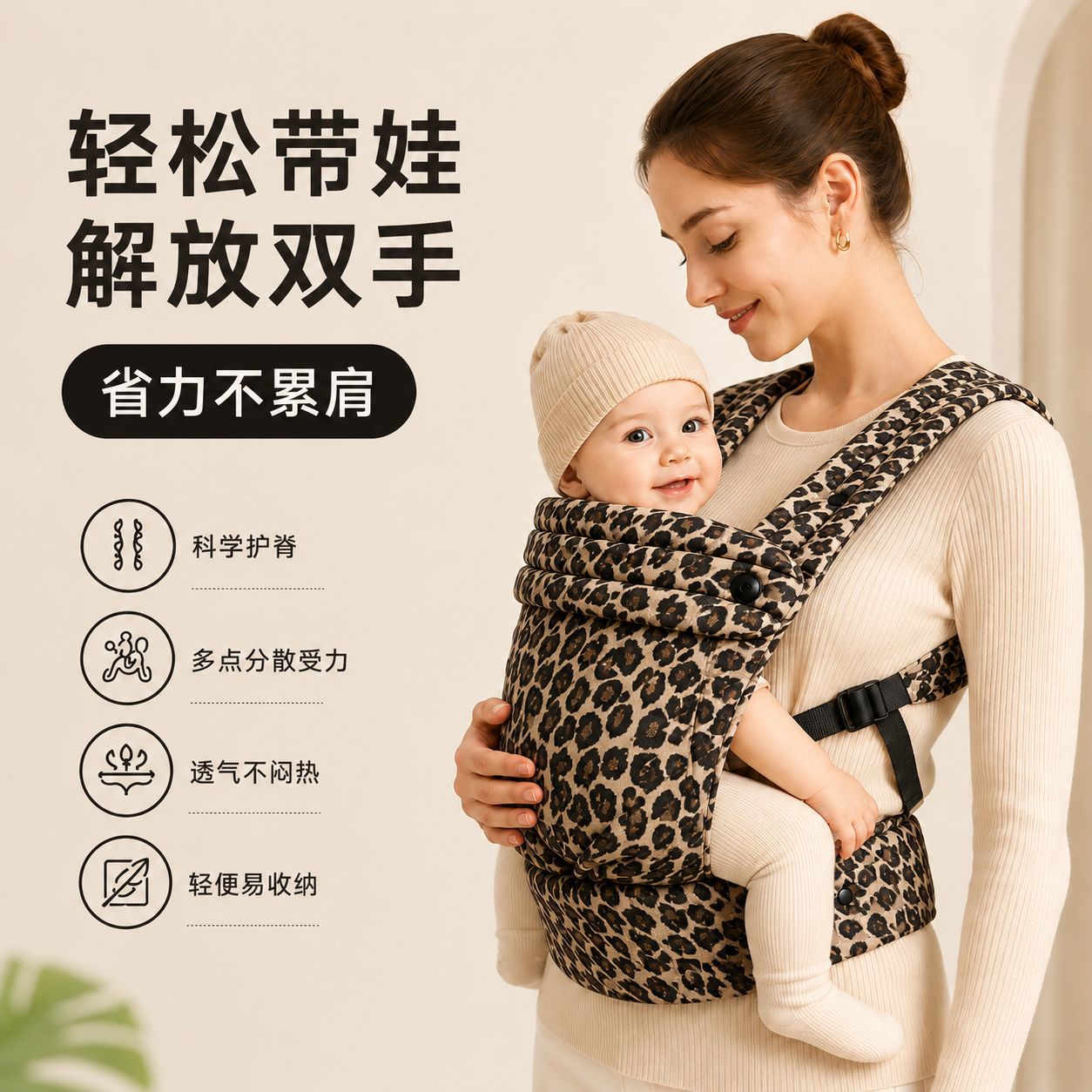 Transfronterizo cuatro estaciones de doble hombro cinturón para bebés, banco de cintura para niños, mochila para bebés, artefacto para bebés, toalla de espalda ligera