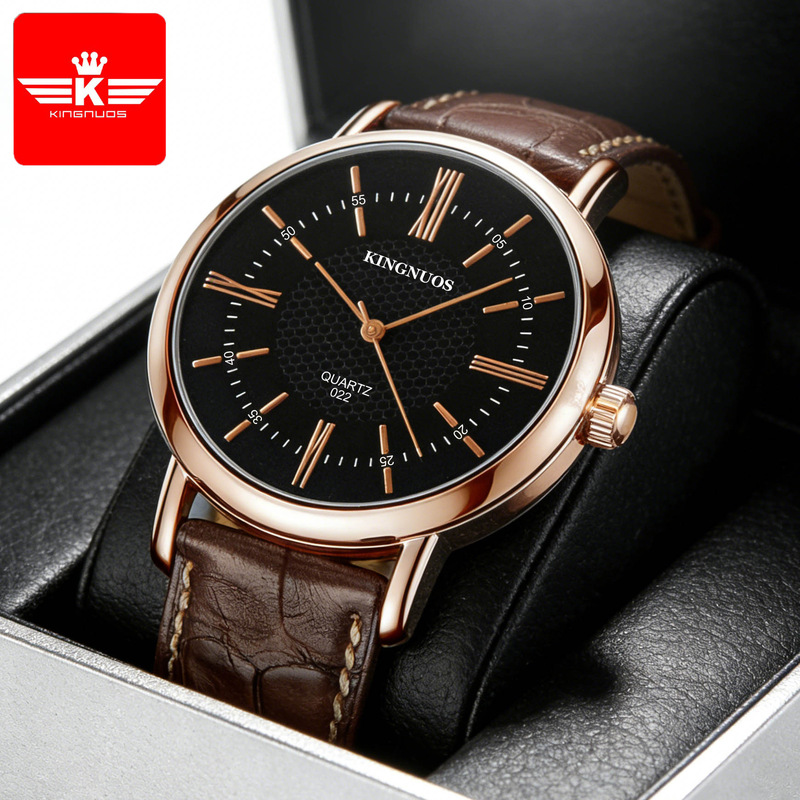 Fashion Rose Gold Roman Digital Belt Watch Men Women Couple Student Belt Watch Factory Outlet