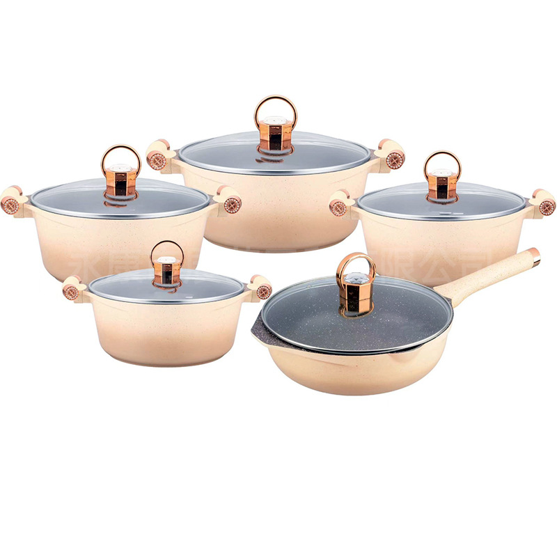 Comercio exterior transfronterizo no pegajoso set de utensilios de cocina de 10 piezas set de utensilios de cocina no pegajoso se