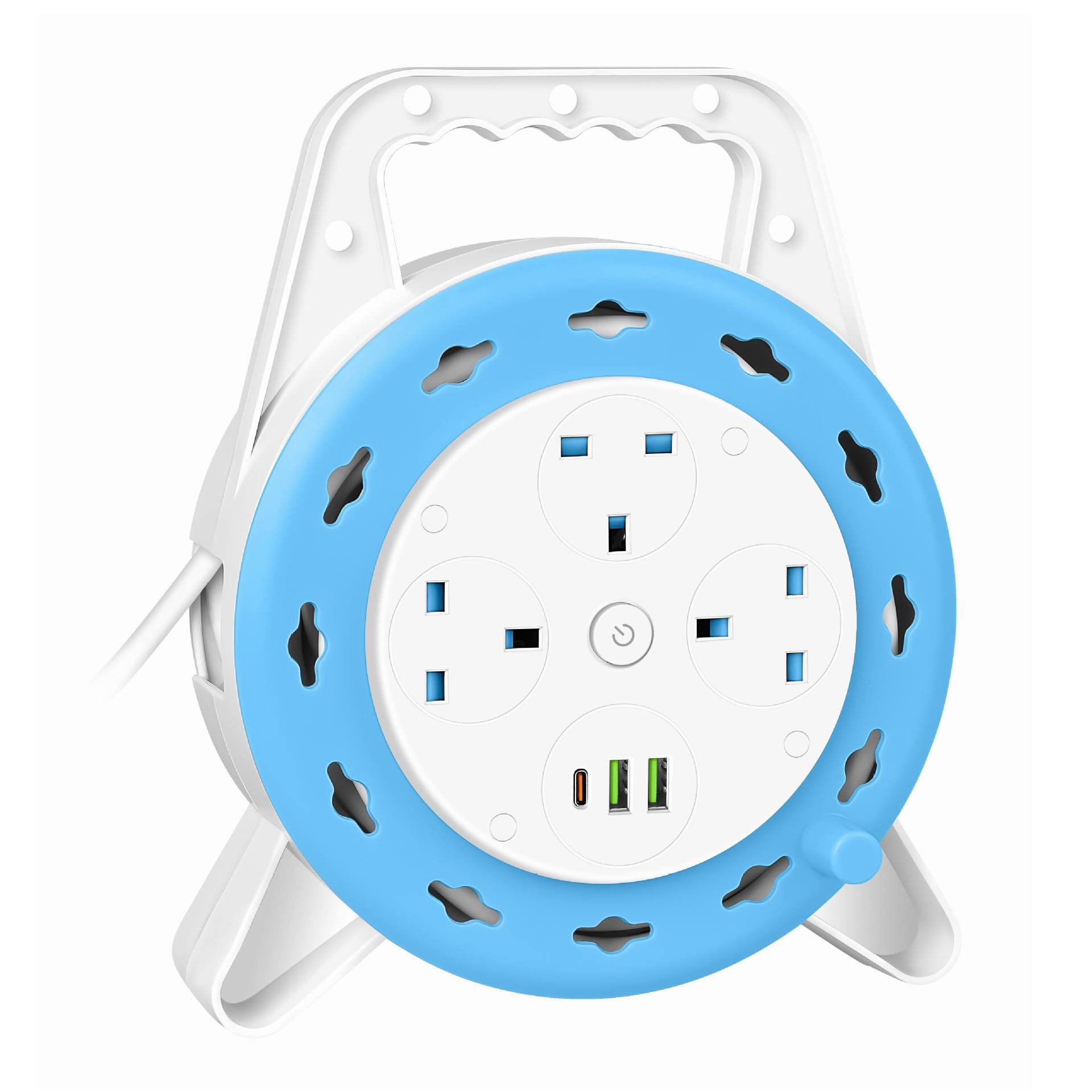 5m 8m 10m extensión telescópica almacenable bobinado de alambre giratorio de alambre enchufe de disco