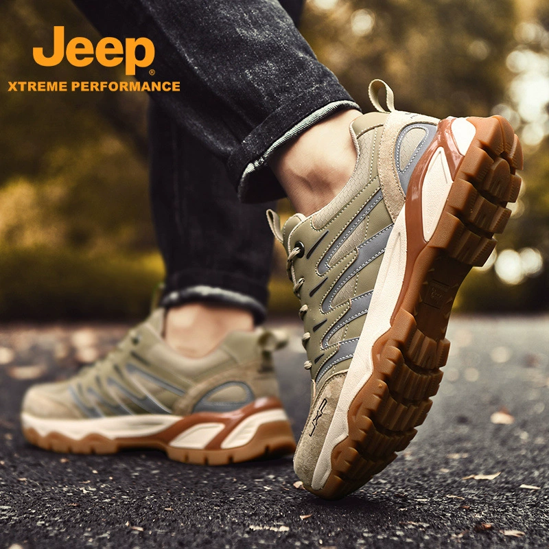 Университетские мужские кроссовки Jeep, амортизирующая подошва, повседневная мужская обувь, нескользящая обувь для активного отдыха на свежем воздухе, легкие ботинки для средних лет