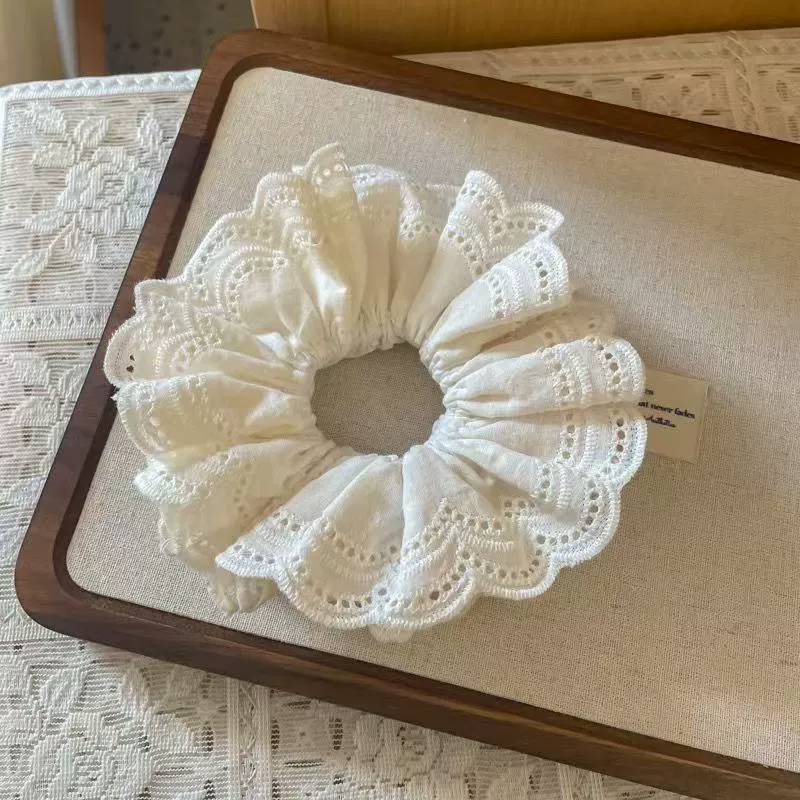 Четырехслойная тяжелая кружевная резинка для волос, версия ручной работы, модная веревка для волос, универсальная многослойная резинка для волос в стиле ретро, ​​оптовый производитель