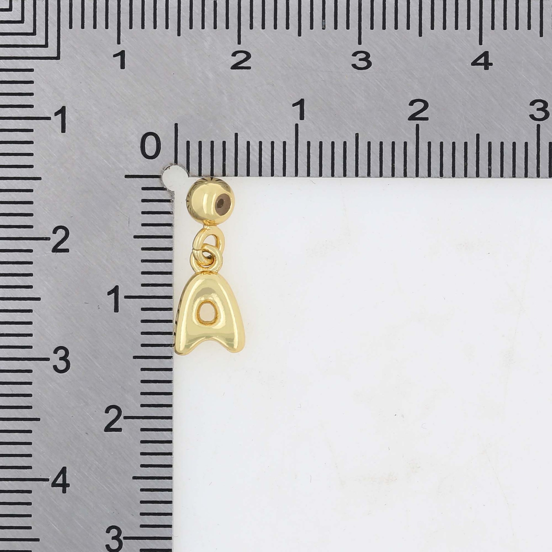 Plating Design 1 Piece Copper Letter Polished Pendant Charms