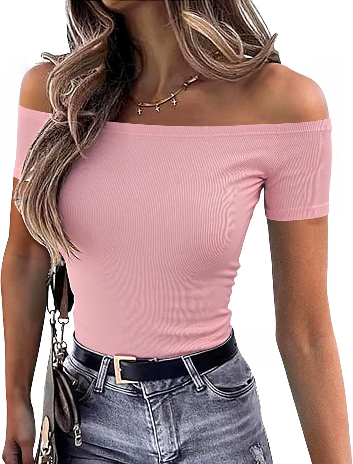2026 Hot Sale Women Sexy Off Shoulder Short Sleeve Blouse_ecoleips.com