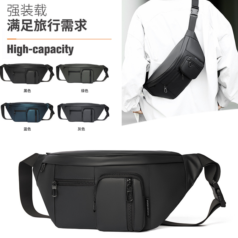 Cross-Border 2025 New Fashion Trend Functional Chest Bag Men's Simple Cross-Body Trendy Couple Cycling Casual Shoulder Bag