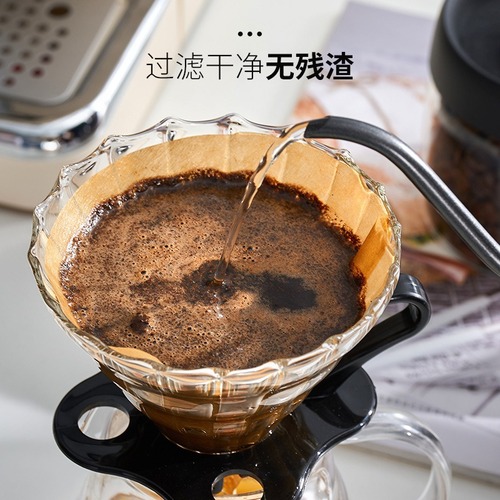 Coffee filter paper fan-shaped drip American hand-brewed coffee powder filter paper easy to store disposable cold brew V60 filter paper