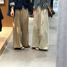 慵懒风阔腿裤女2025早秋新款垂感休闲宽松高腰遮胯显瘦直筒长裤子