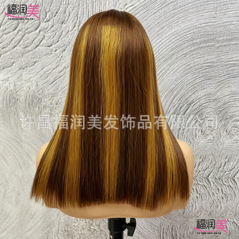 P4/27 # 2*6 BOB Wig, Vietnamese wig, bone straight style, made with real human hair, shoulder-length P4/27 # 2*6 BOB Wig, Vietnamese wig, bone straight style, made with real human hair, shoulder-length
