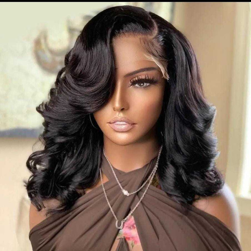 200 Density Bouncy Curl Human Hair Wigs Front Lace Real Wig Xuchang 200 Density Bouncy Curl Human Hair Wigs Front Lace Real Wig Xuchang
